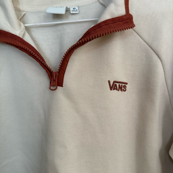 Vans Women's Cream and Brown Pullover Sweatshirt - Picture 2 of 3